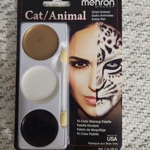 Mehron Tri Color Make Up Kit Cat Animal Halloween